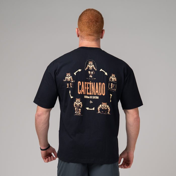 Camiseta Oversized Caffeine Preto