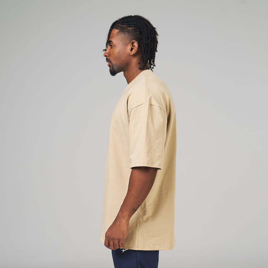 Camiseta Oversized Empire Bege Duna