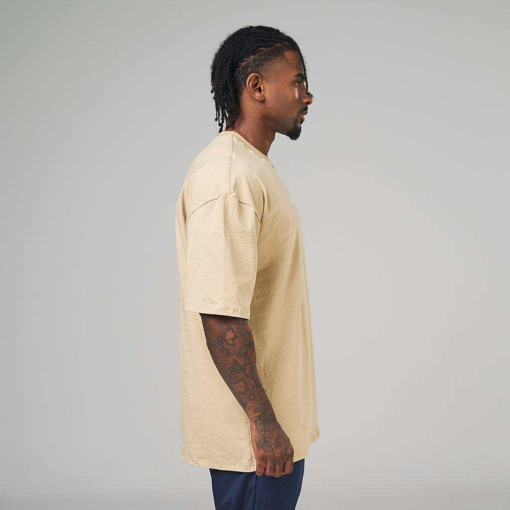 Camiseta Oversized Empire Bege Duna