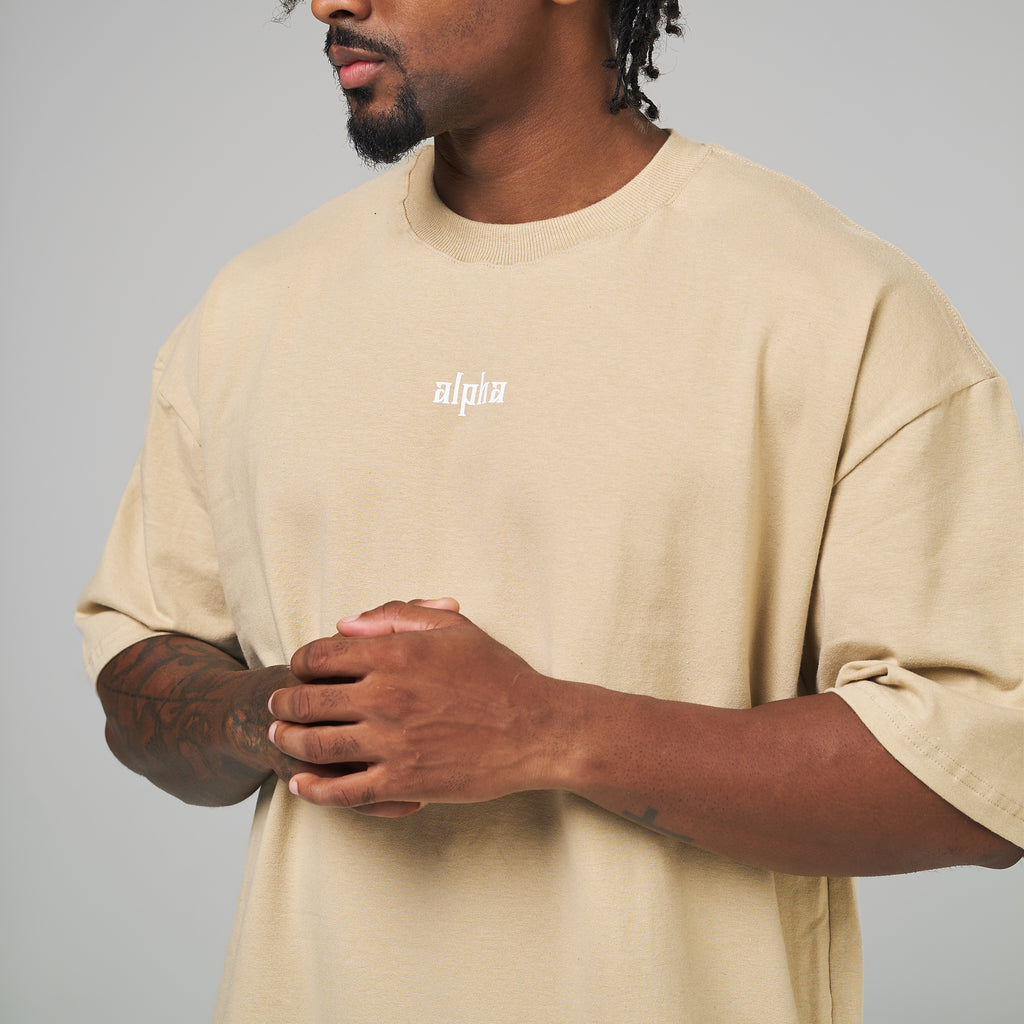 Camiseta Oversized Empire Bege Duna