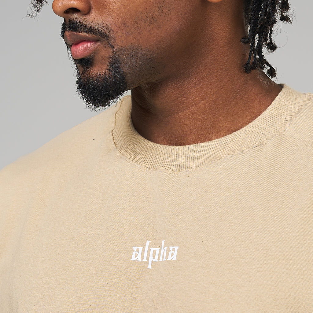 Camiseta Oversized Empire Bege Duna