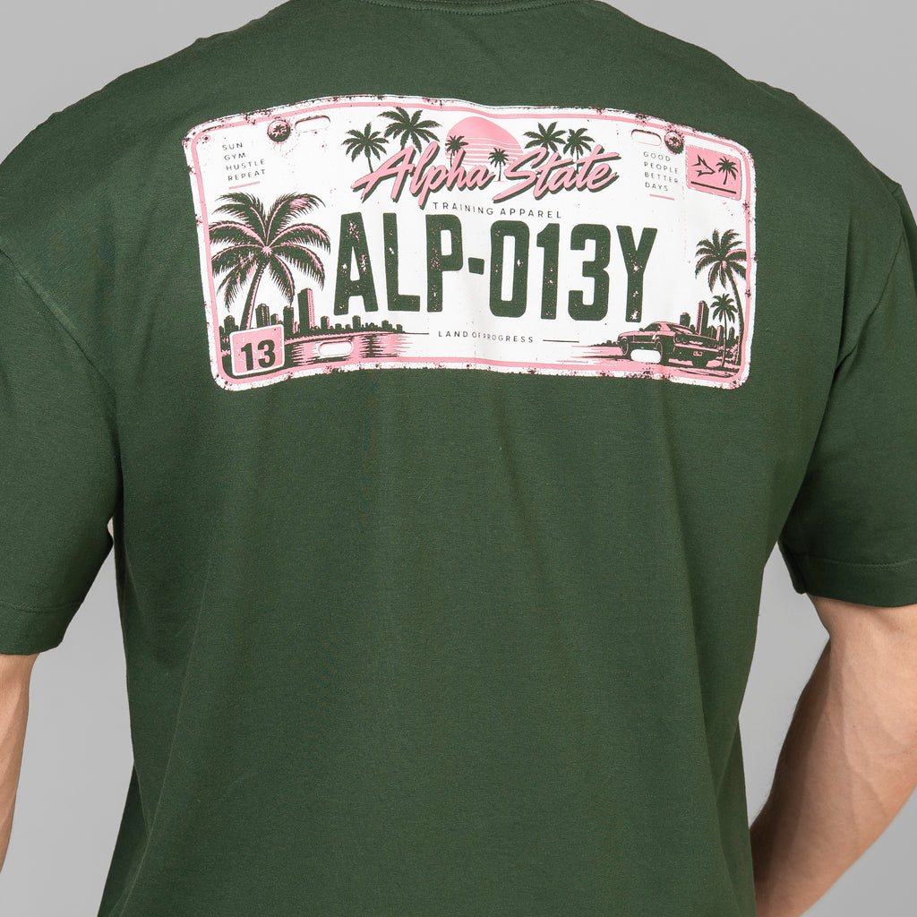 Camiseta Oversized Highway Verde Musgo