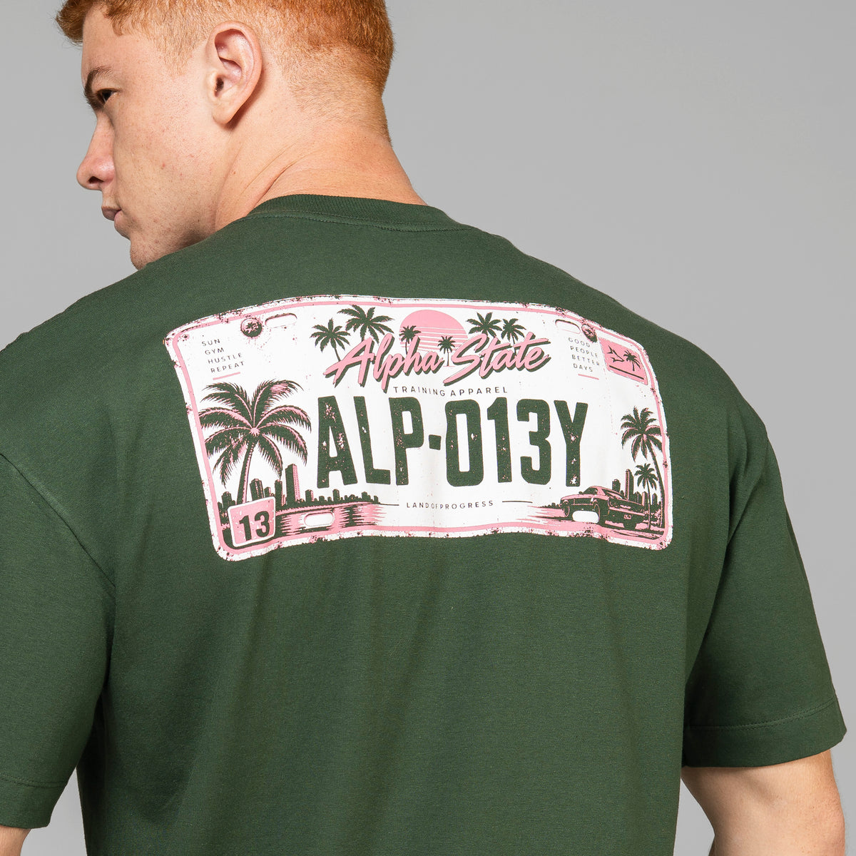 Camiseta Oversized Highway Verde Musgo