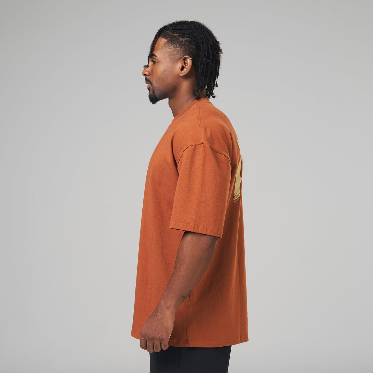 Camiseta Oversized Hunter Marrom Telha