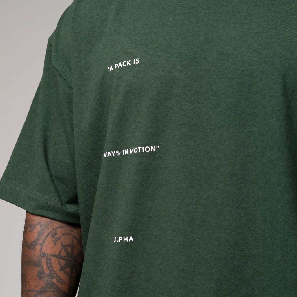 Camiseta Oversized In Motion Verde Musgo