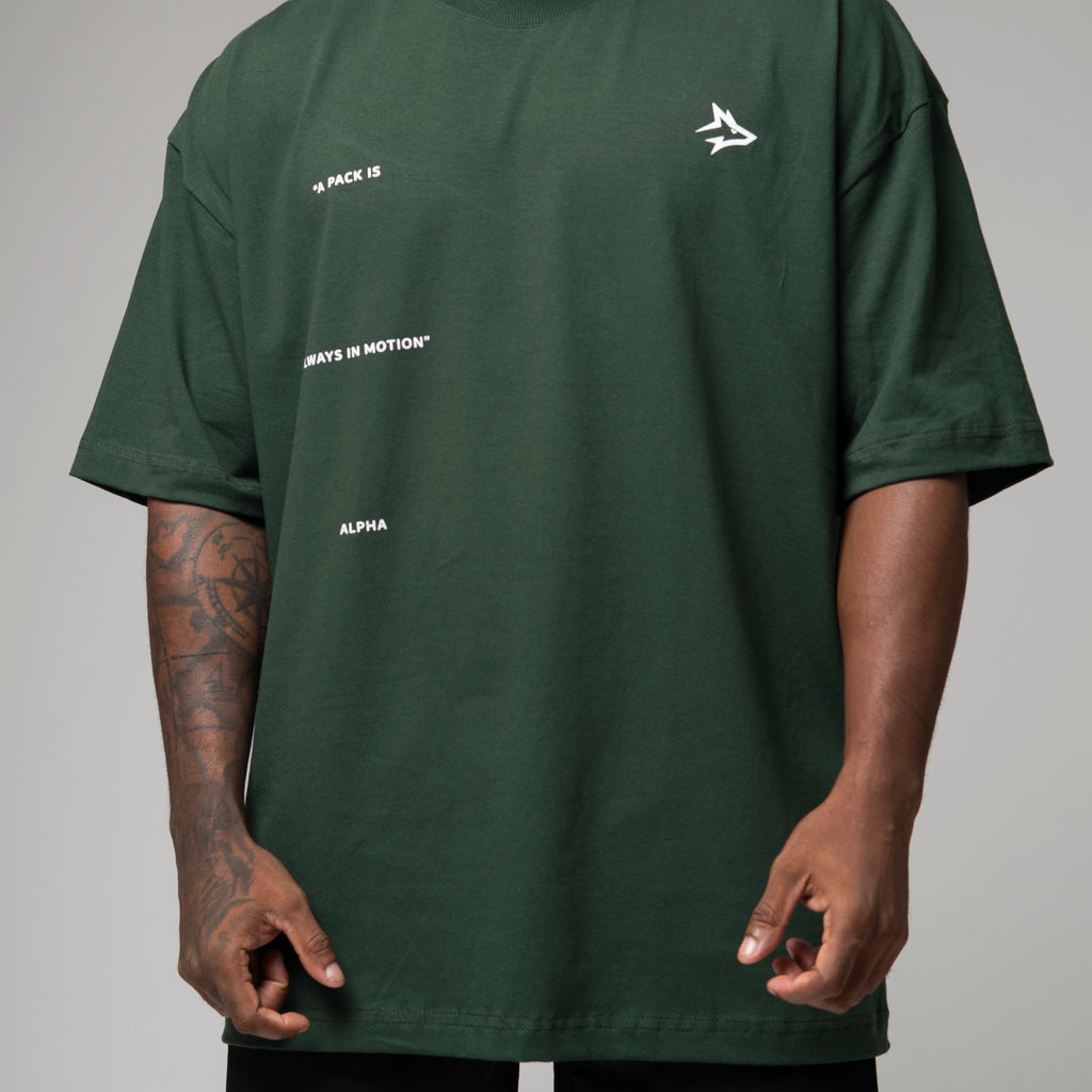 Camiseta Oversized In Motion Verde Musgo