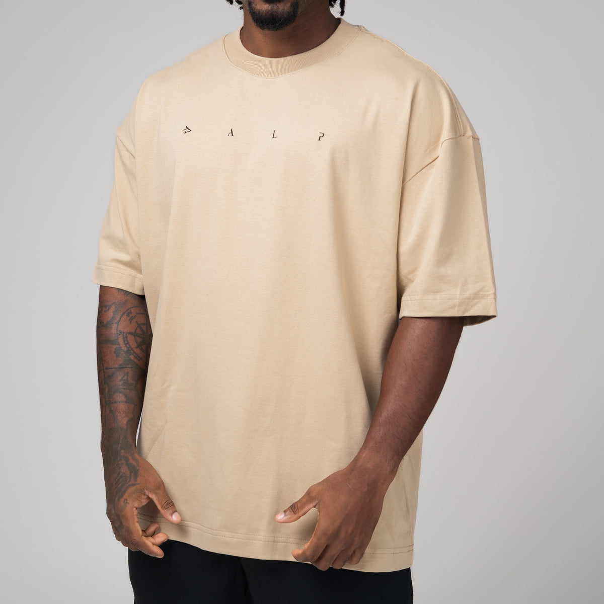 Camiseta Oversized Light Lupus Bege Duna