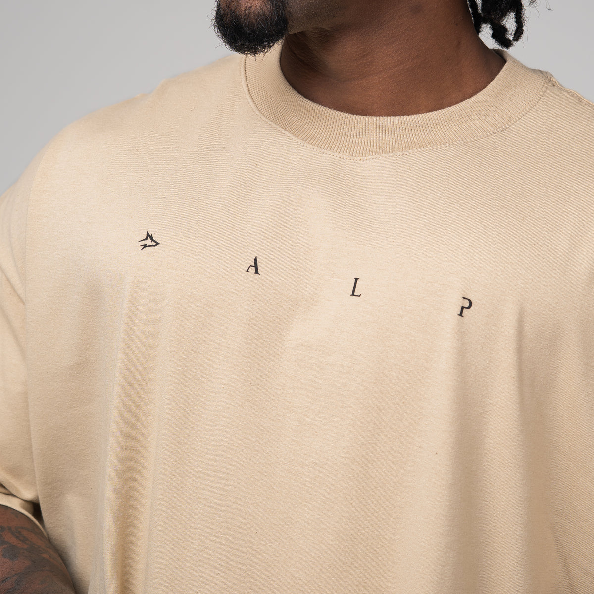 Camiseta Oversized Light Lupus Bege Duna