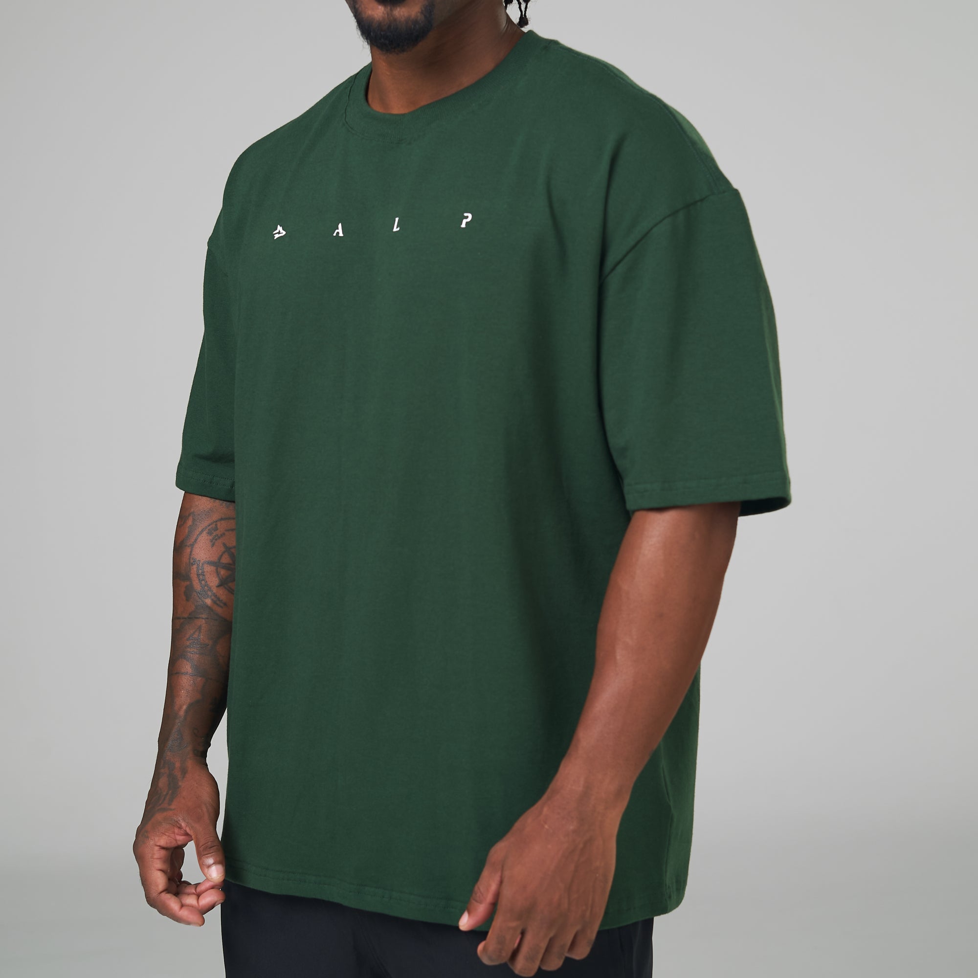 Camiseta Oversized Light Lupus Verde Musgo