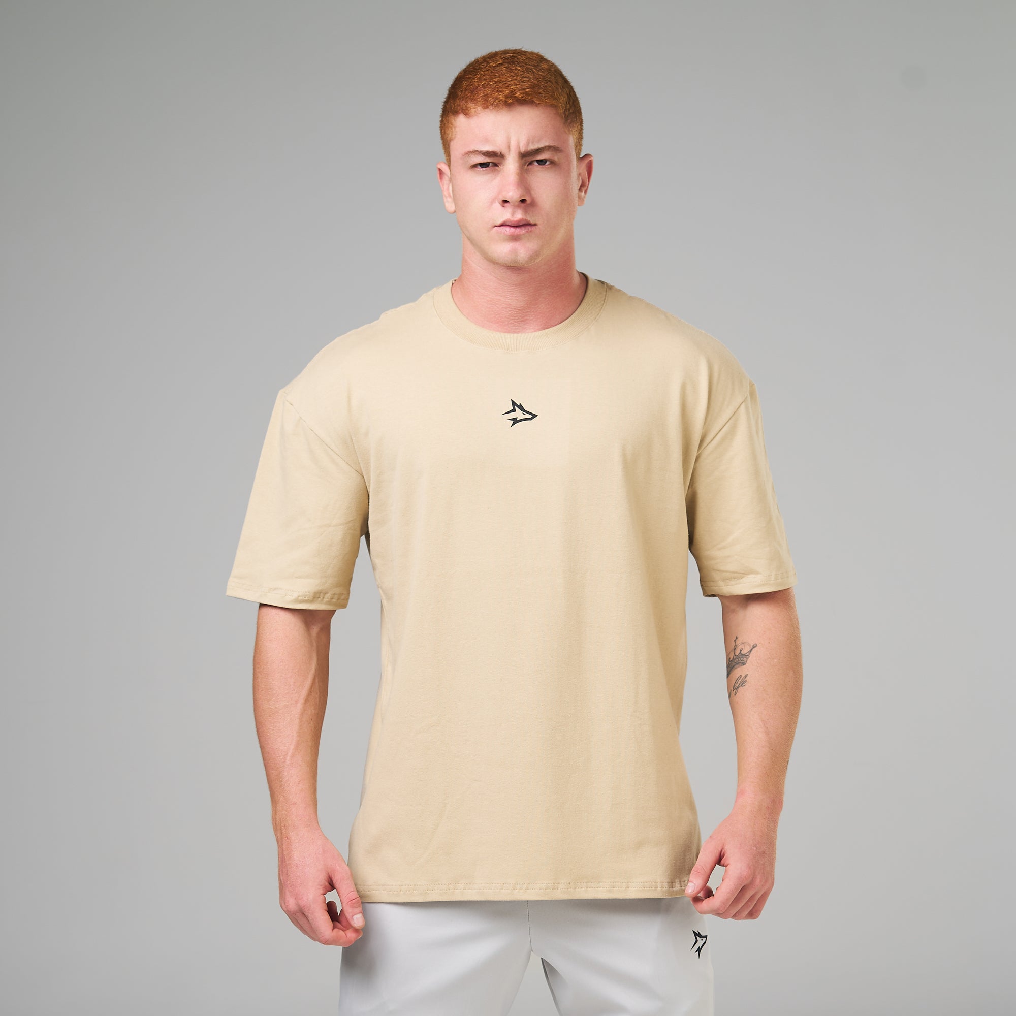 Camiseta Oversized Lupus Bege Duna