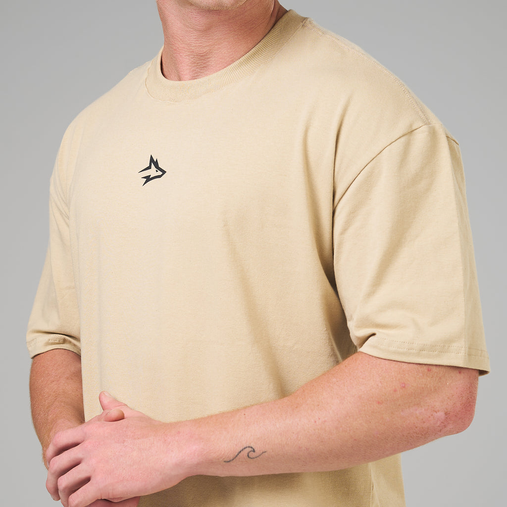 Camiseta Oversized Lupus Bege Duna