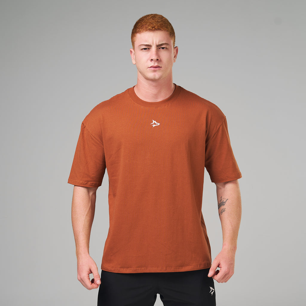 Camiseta Oversized Lupus Marrom Telha