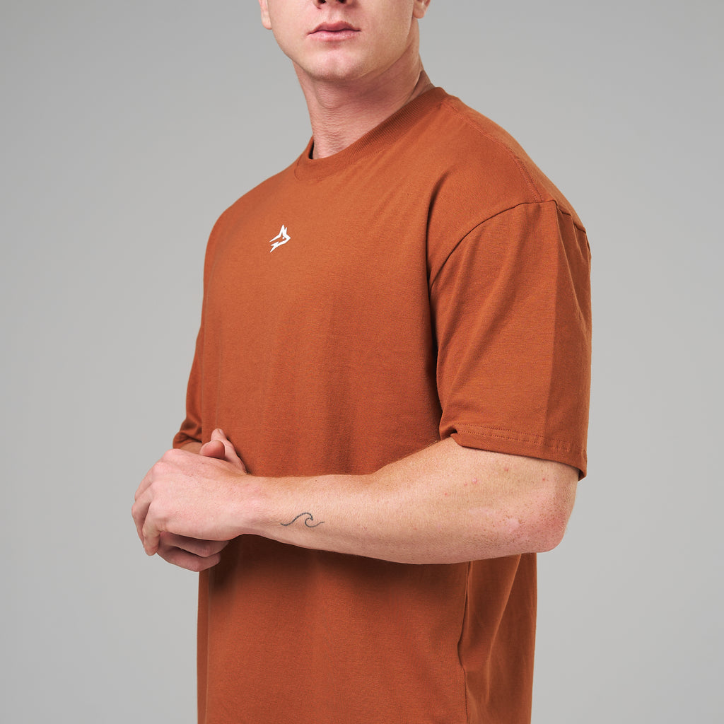 Camiseta Oversized Lupus Marrom Telha