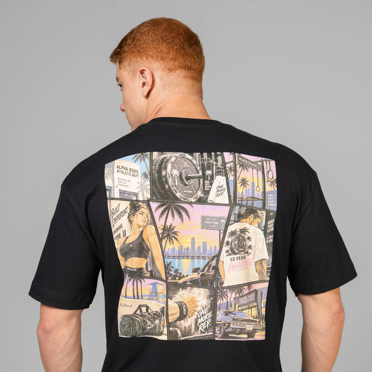 Camiseta Oversized Mosaic Preto