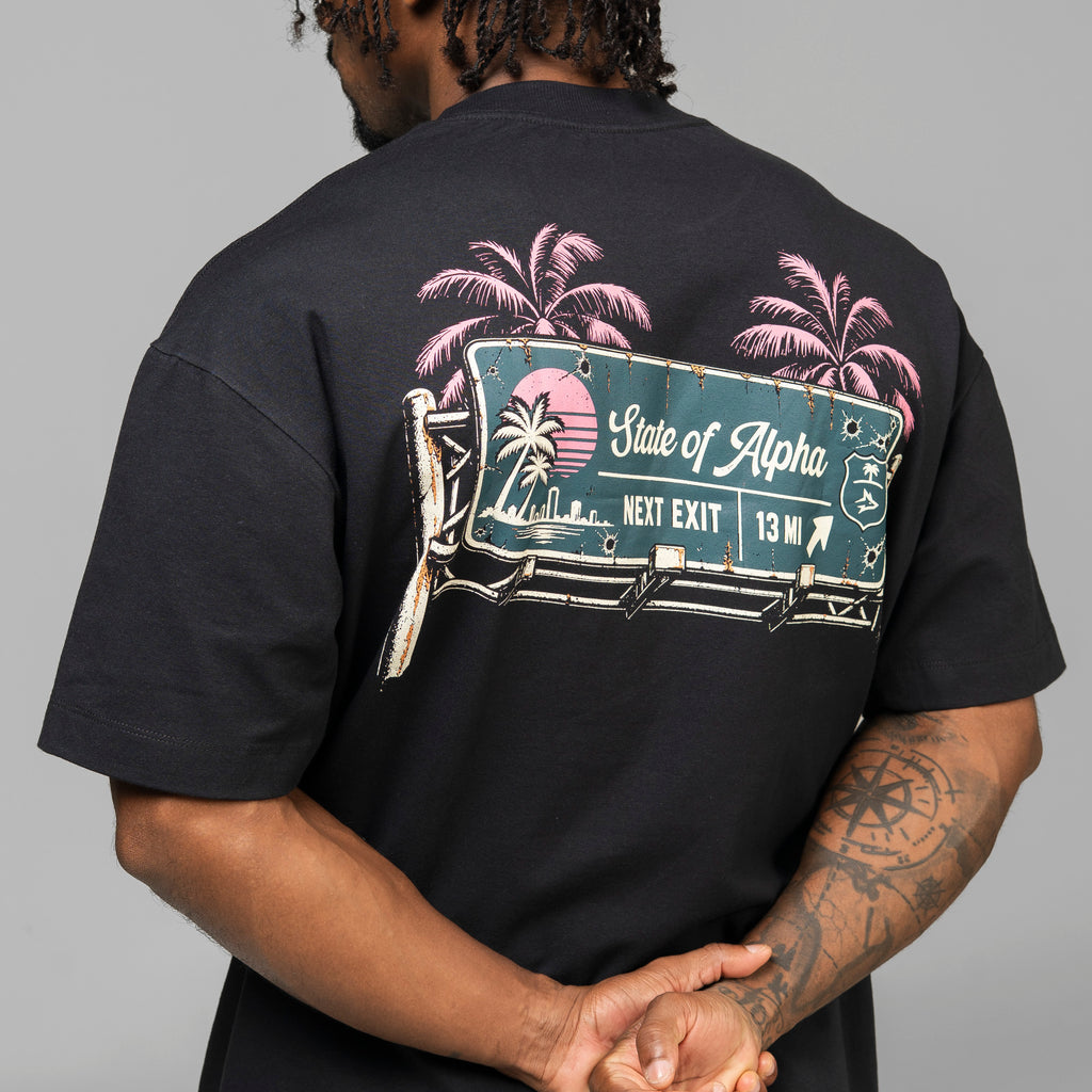 Camiseta Oversized Next Exit Preto