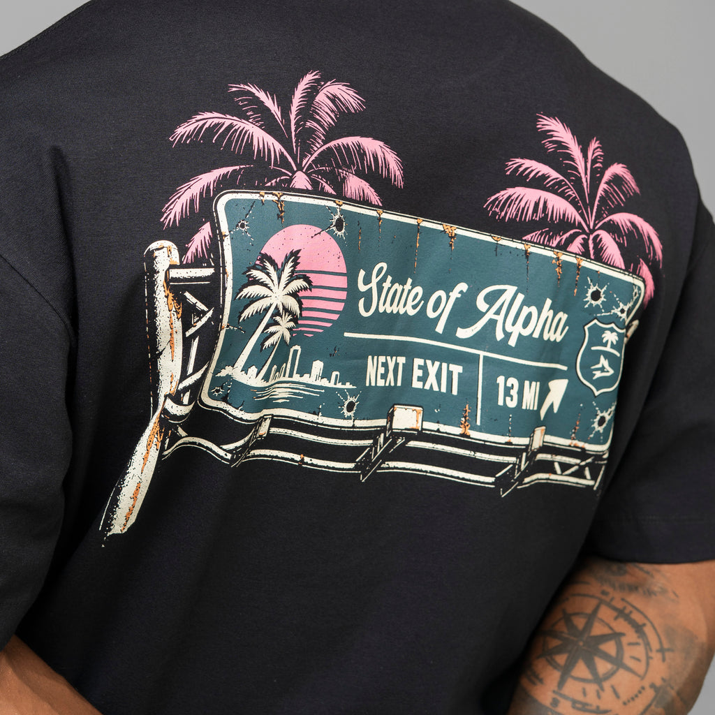 Camiseta Oversized Next Exit Preto