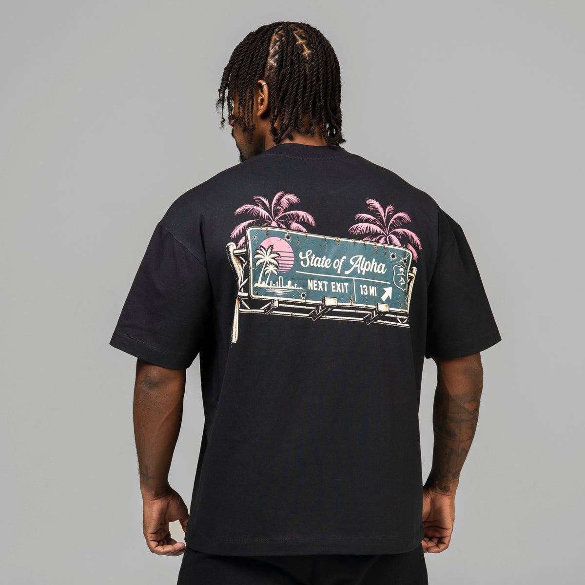 Camiseta Oversized Next Exit Preto