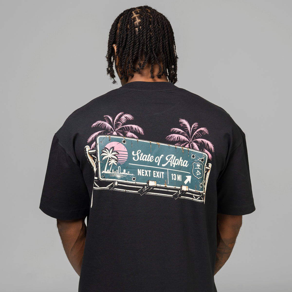 Camiseta Oversized Next Exit Preto