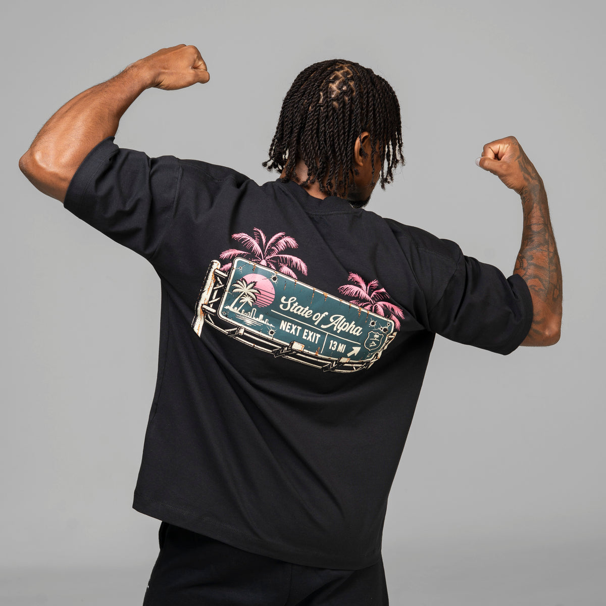 Camiseta Oversized Next Exit Preto