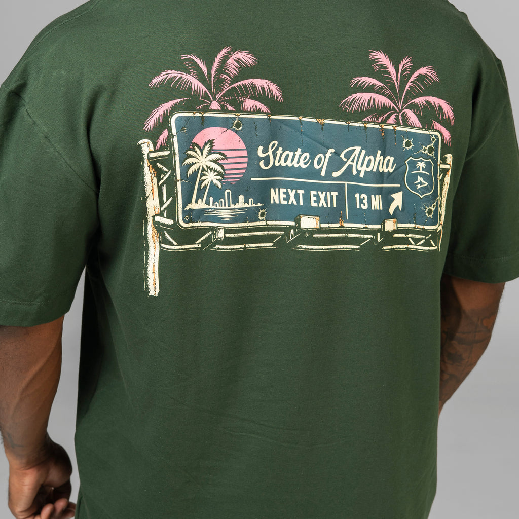 Camiseta Oversized Next Exit Verde Musgo