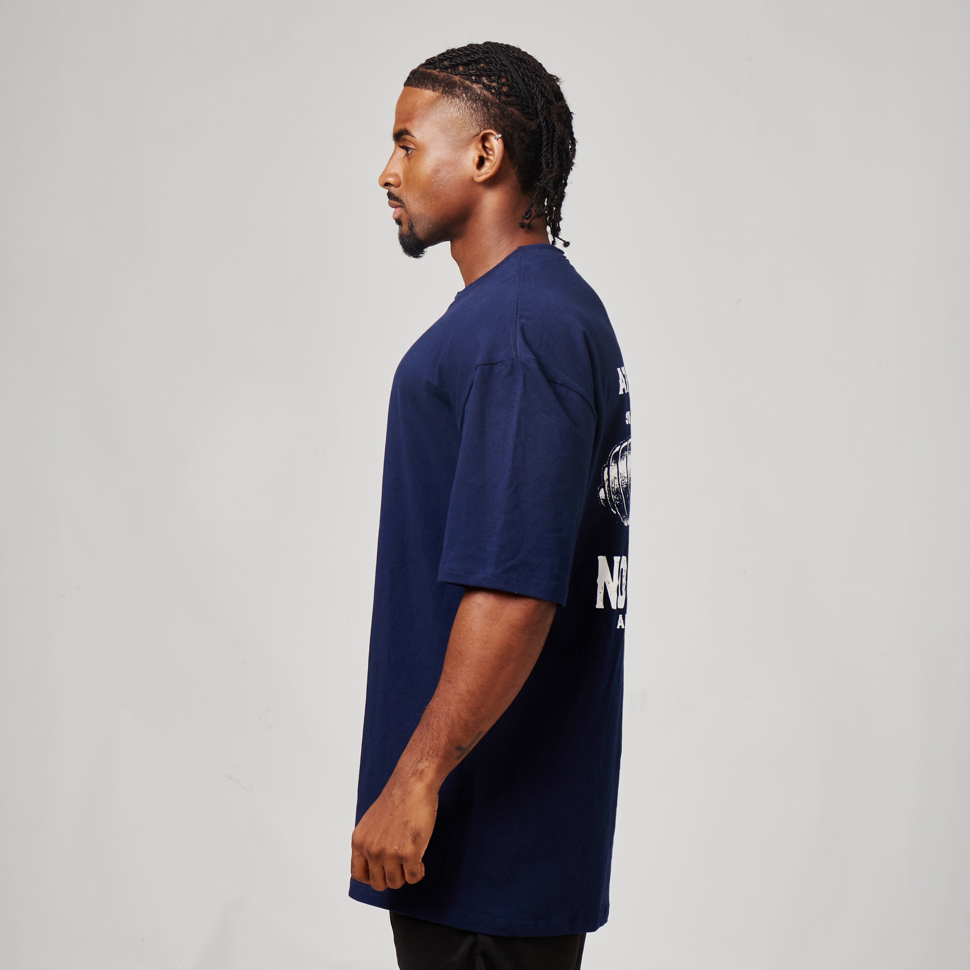 Camiseta Oversized No Cute Azul Marinho