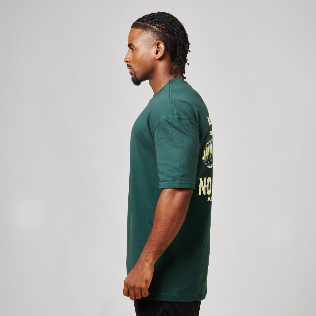 Camiseta Oversized No Cute Verde Floresta