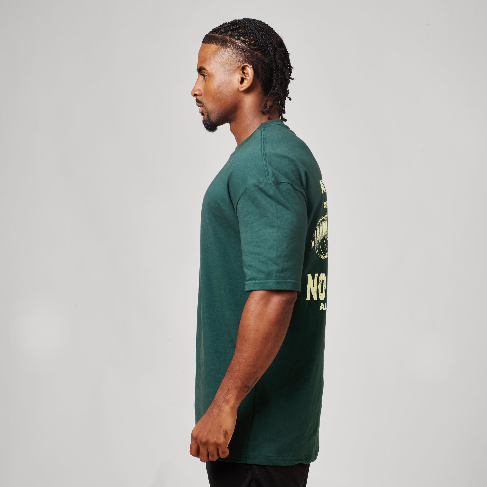 Camiseta Oversized No Cute Verde Floresta