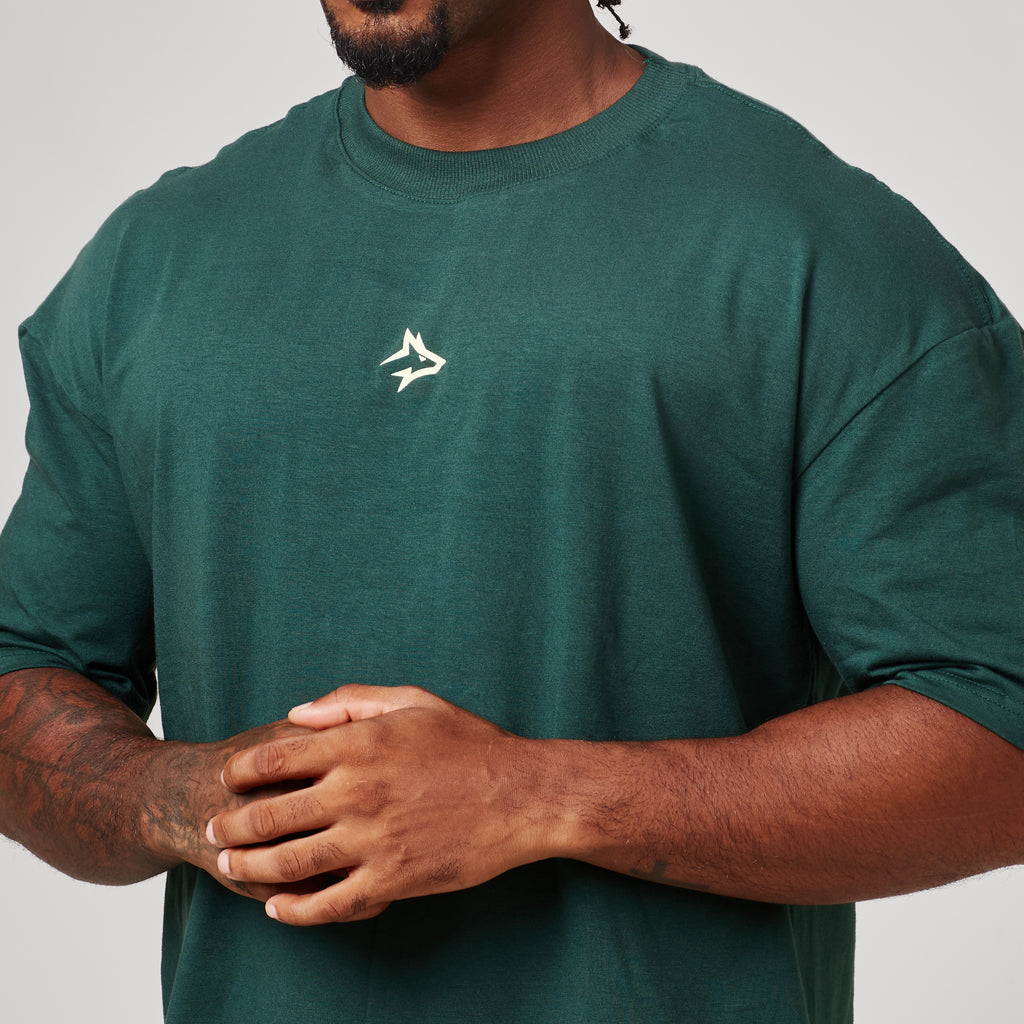 Camiseta Oversized No Cute Verde Floresta