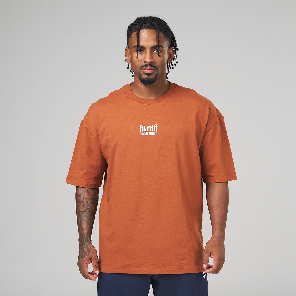 Camiseta Oversized Plate Marrom Telha