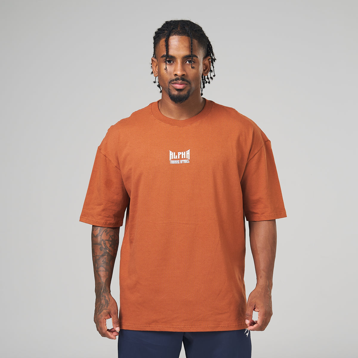 Camiseta Oversized Plate Marrom Telha