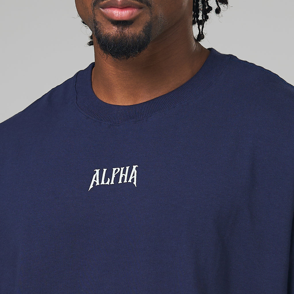 Camiseta Oversized Rage Azul Marinho