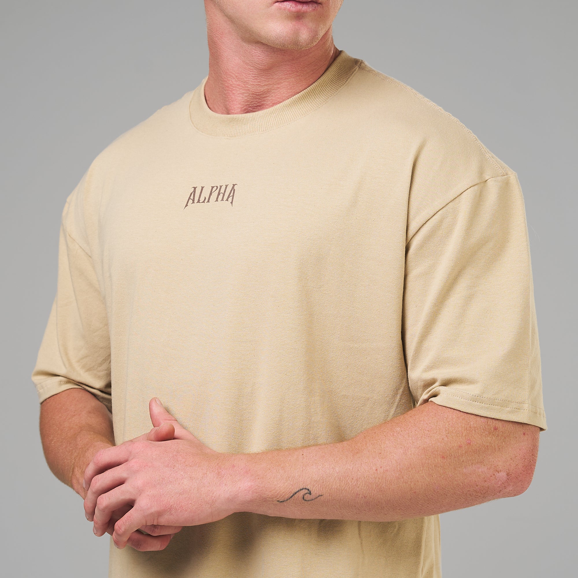 Camiseta Oversized Rage Bege Duna