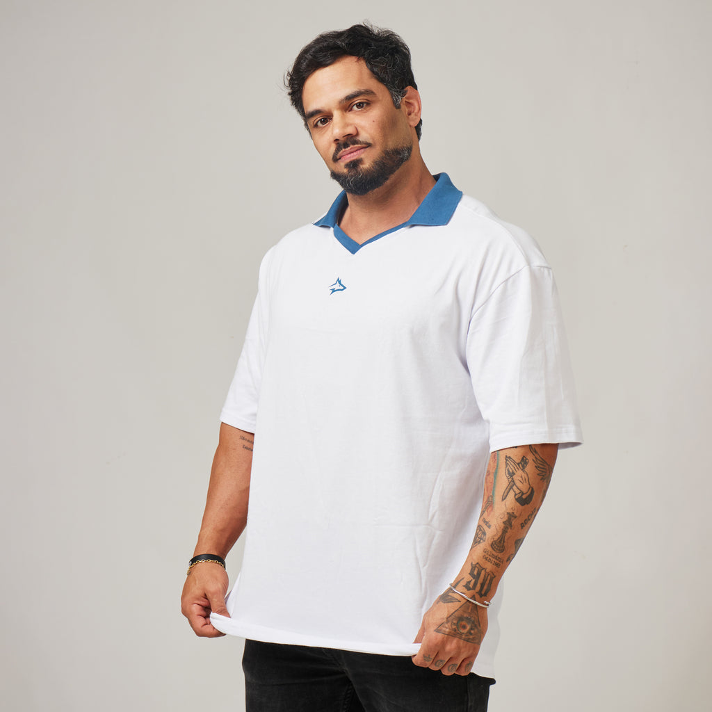 Camiseta Oversized Retrô Lupus Branco Origem