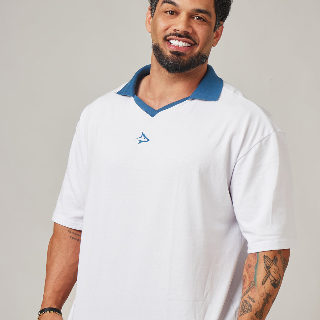 Camiseta Oversized Retrô Lupus Branco Origem
