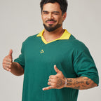 Camiseta Oversized Retrô Lupus Verde Bandeira
