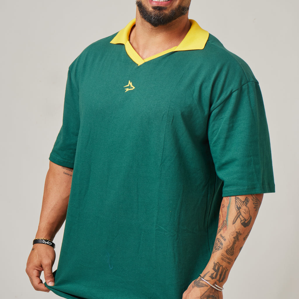Camiseta Oversized Retrô Lupus Verde Bandeira