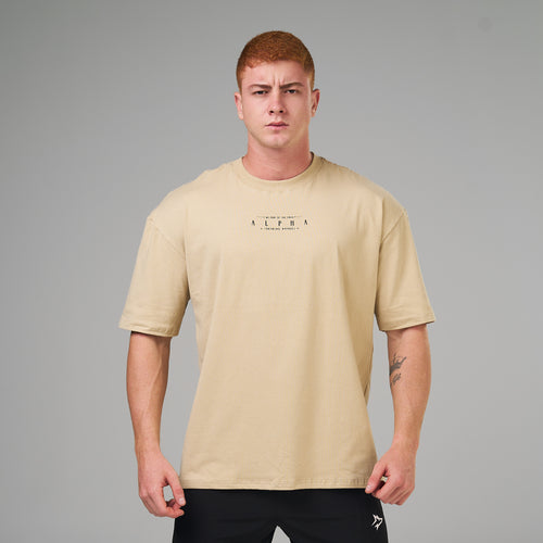 Camiseta Oversized Rise Bege Duna