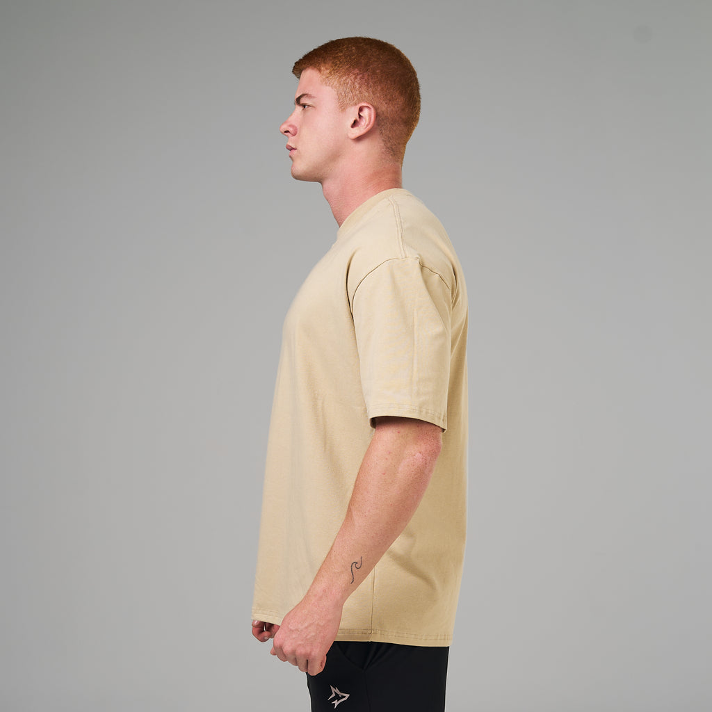 Camiseta Oversized Rise Bege Duna