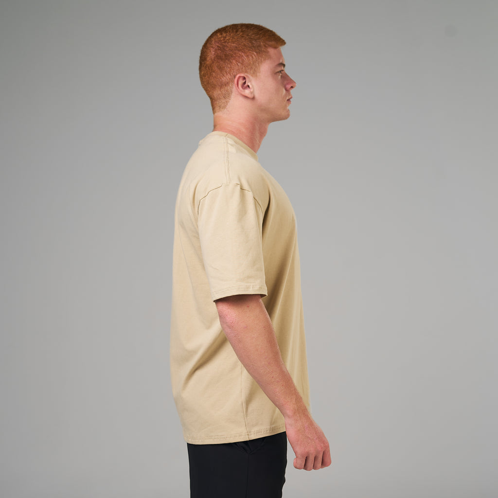 Camiseta Oversized Rise Bege Duna