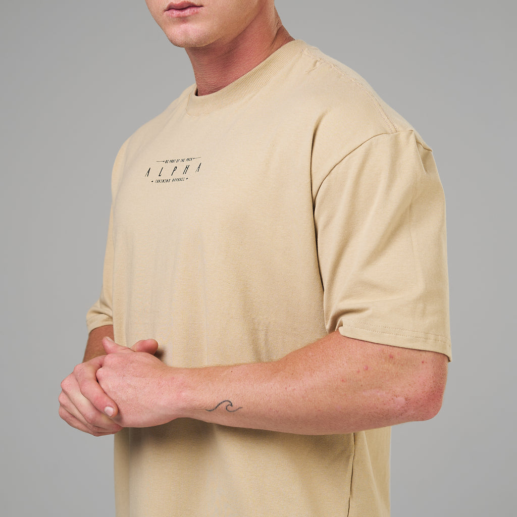 Camiseta Oversized Rise Bege Duna