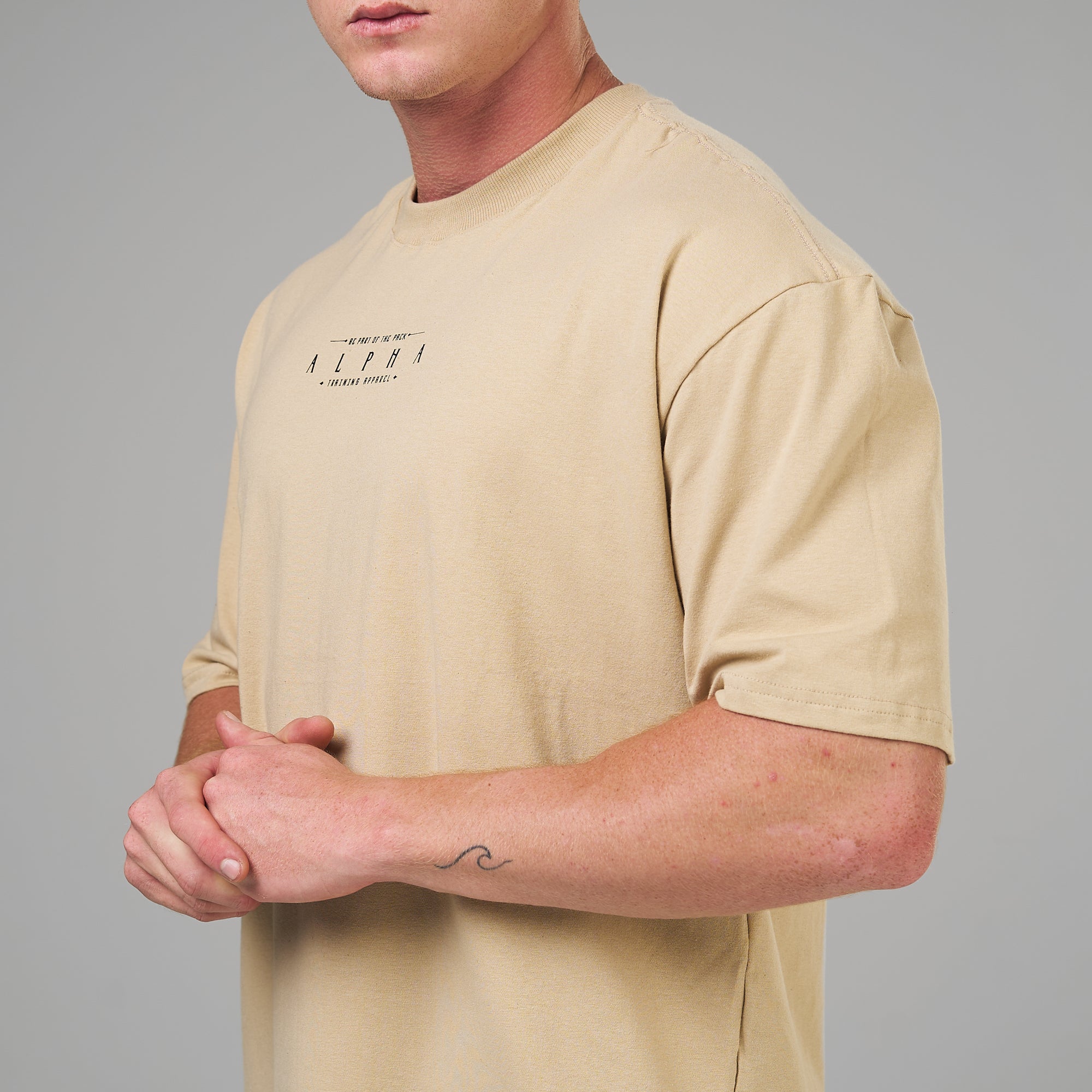 Camiseta Oversized Rise Bege Duna