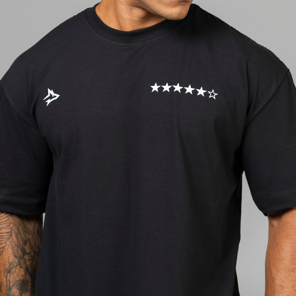 Camiseta Oversized Wanted Preto