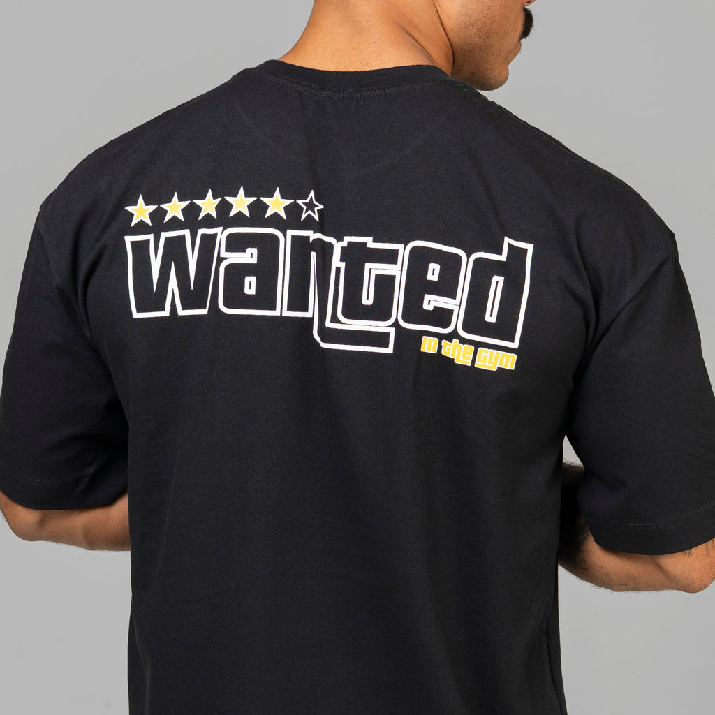 Camiseta Oversized Wanted Preto