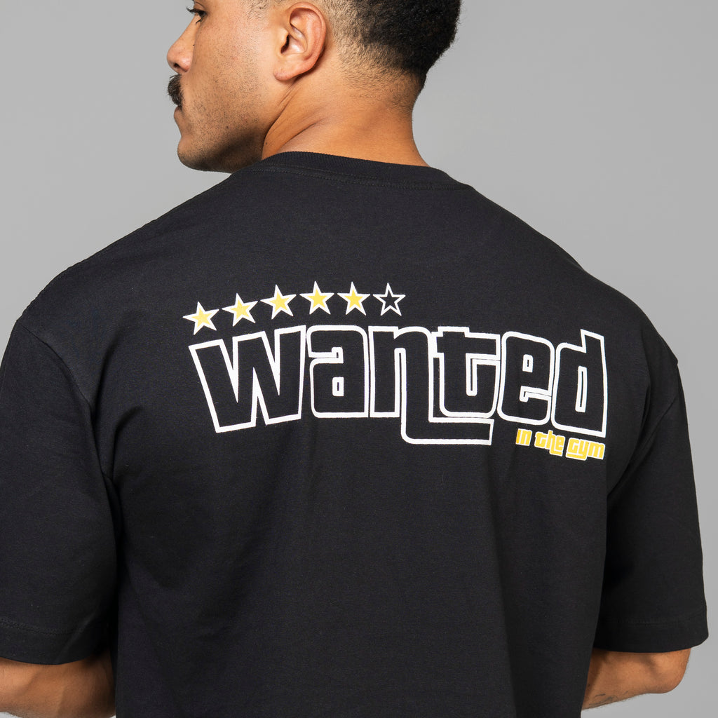 Camiseta Oversized Wanted Preto
