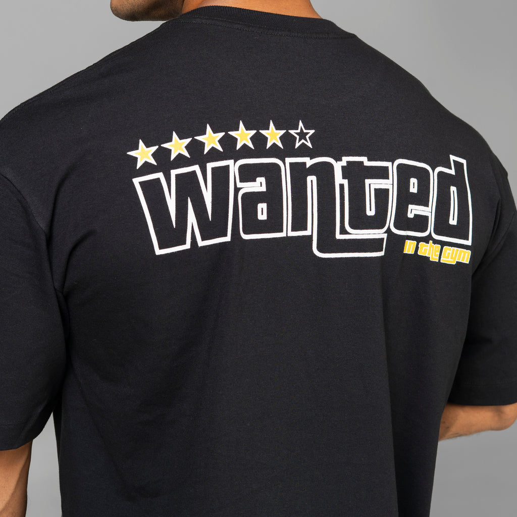 Camiseta Oversized Wanted Preto