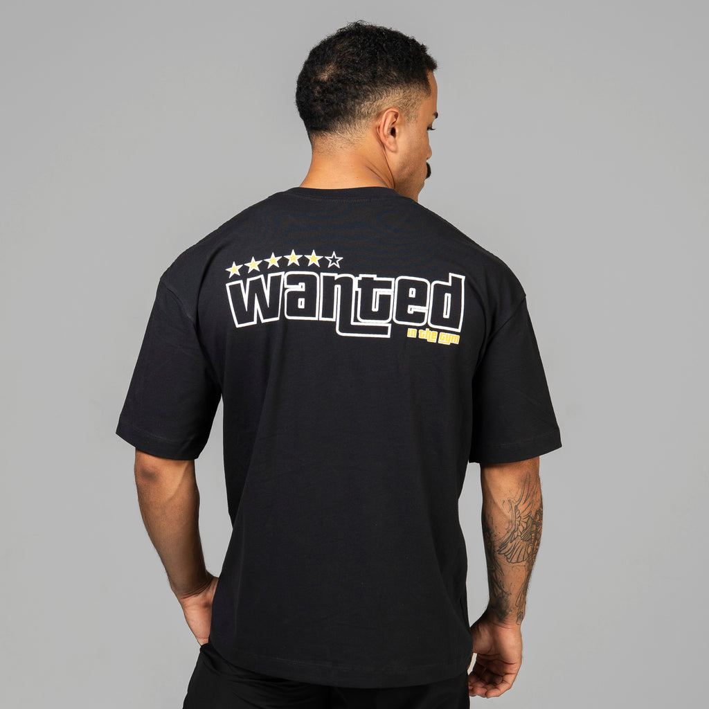 Camiseta Oversized Wanted Preto