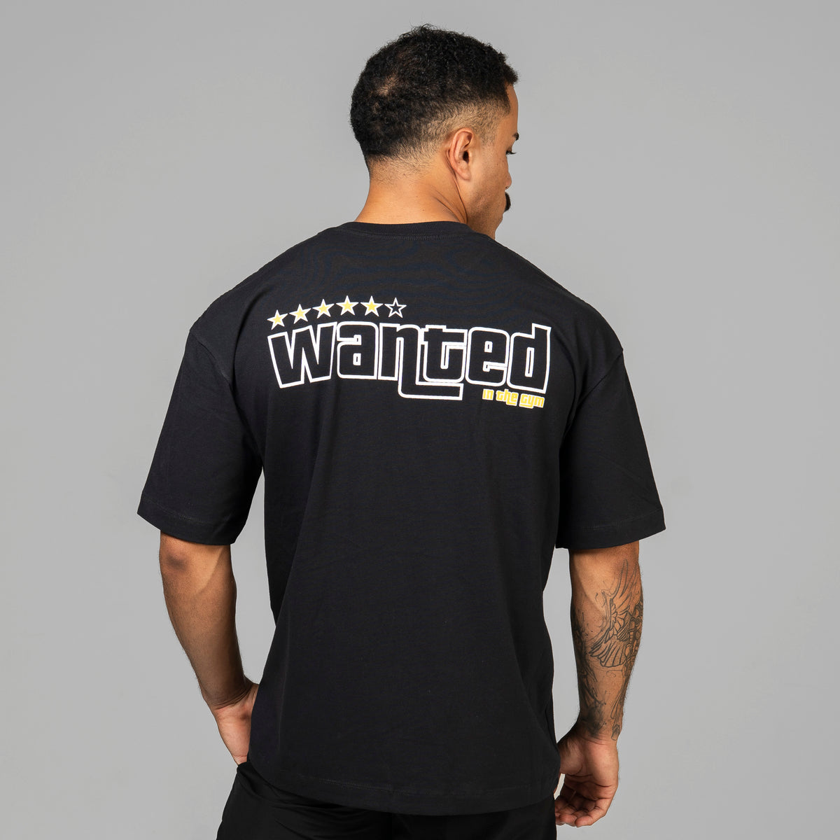 Camiseta Oversized Wanted Preto
