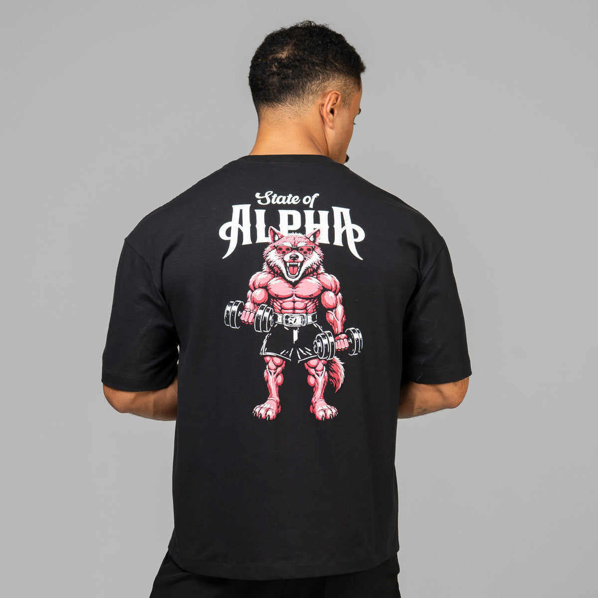 Camiseta Oversized Wolf Gainz Preto
