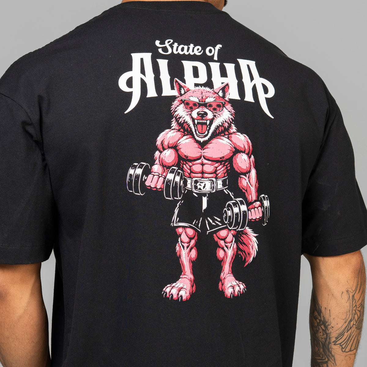 Camiseta Oversized Wolf Gainz Preto