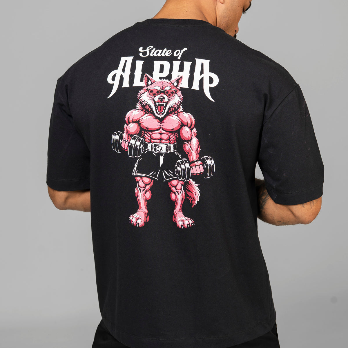 Camiseta Oversized Wolf Gainz Preto